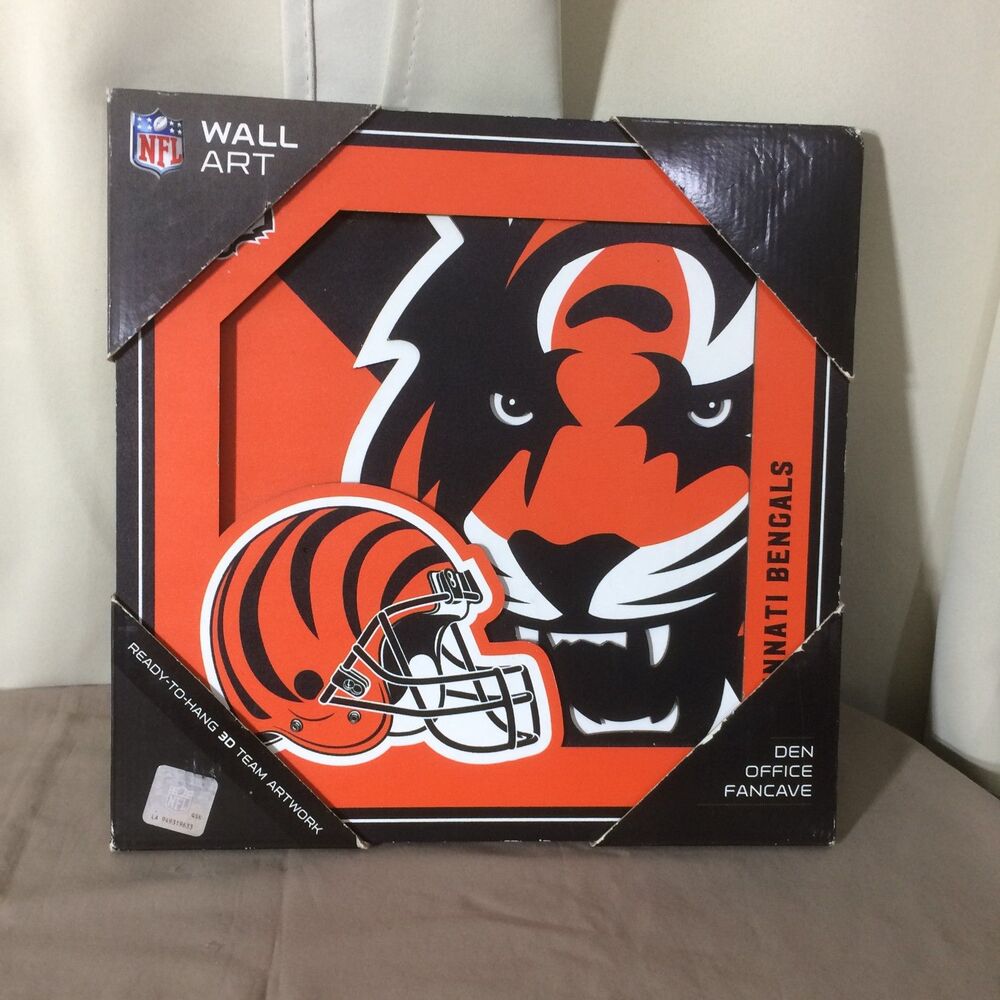 Cincinnati Bengals NFL 3D Wall Art Logo 12" Ready-to-Hang New in Package